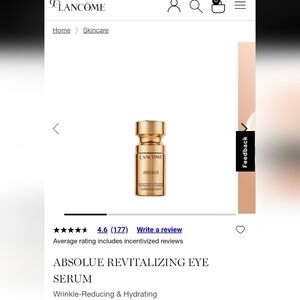 Lancome Absolue Eye Serum - Elegant Gold